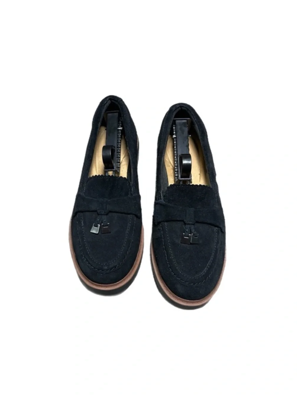 LIKE NEW! CLARKS Tessel Westlynn Bella Black Suede Loafer Shoes